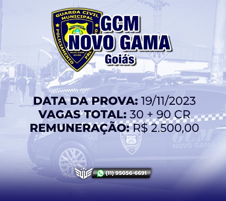 COMO FUNCIONA O CONCURSO PARA GCM DE NOVO GAMA GO
