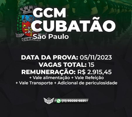 COMO FUNCIONA O CONCURSO PARA GCM DE CUBATO SP