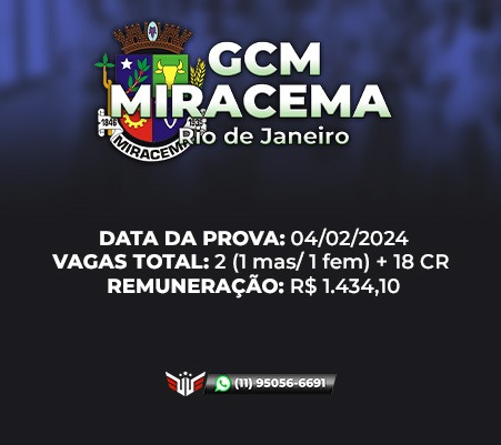 COMO FUNCIONA O CONCURSO PARA GCM DE MIRACEMA RJ