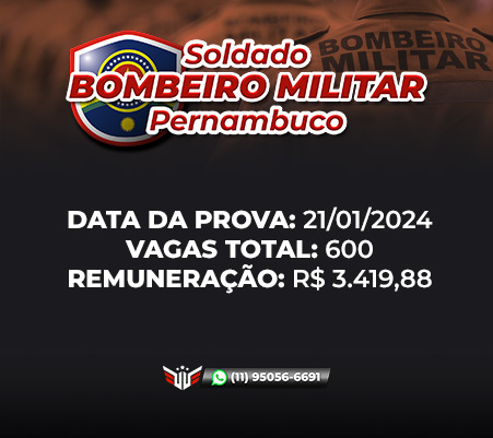 COMO FUNCIONA O CONCURSO PARA SOLDADO BOMBEIRO MILITAR PE