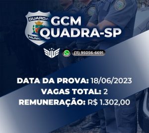 COMO FUNCIONA O CONCURSO PARA GCM DE QUADRA SP
