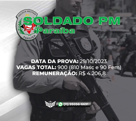 COMO FUNCIONA O CONCURSO PARA SOLDADO PM DA PB