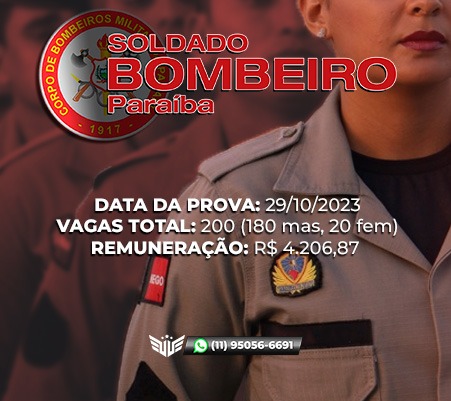 COMO FUNCIONA O CONCURSO PARA SOLDADO BOMBEIRO MILITAR DA PB